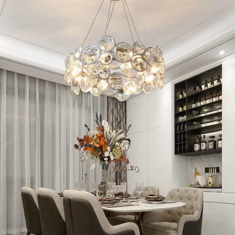 Unique Design Crystal Chrome Chandelier -Pendant Light - Dining Room | Sofary