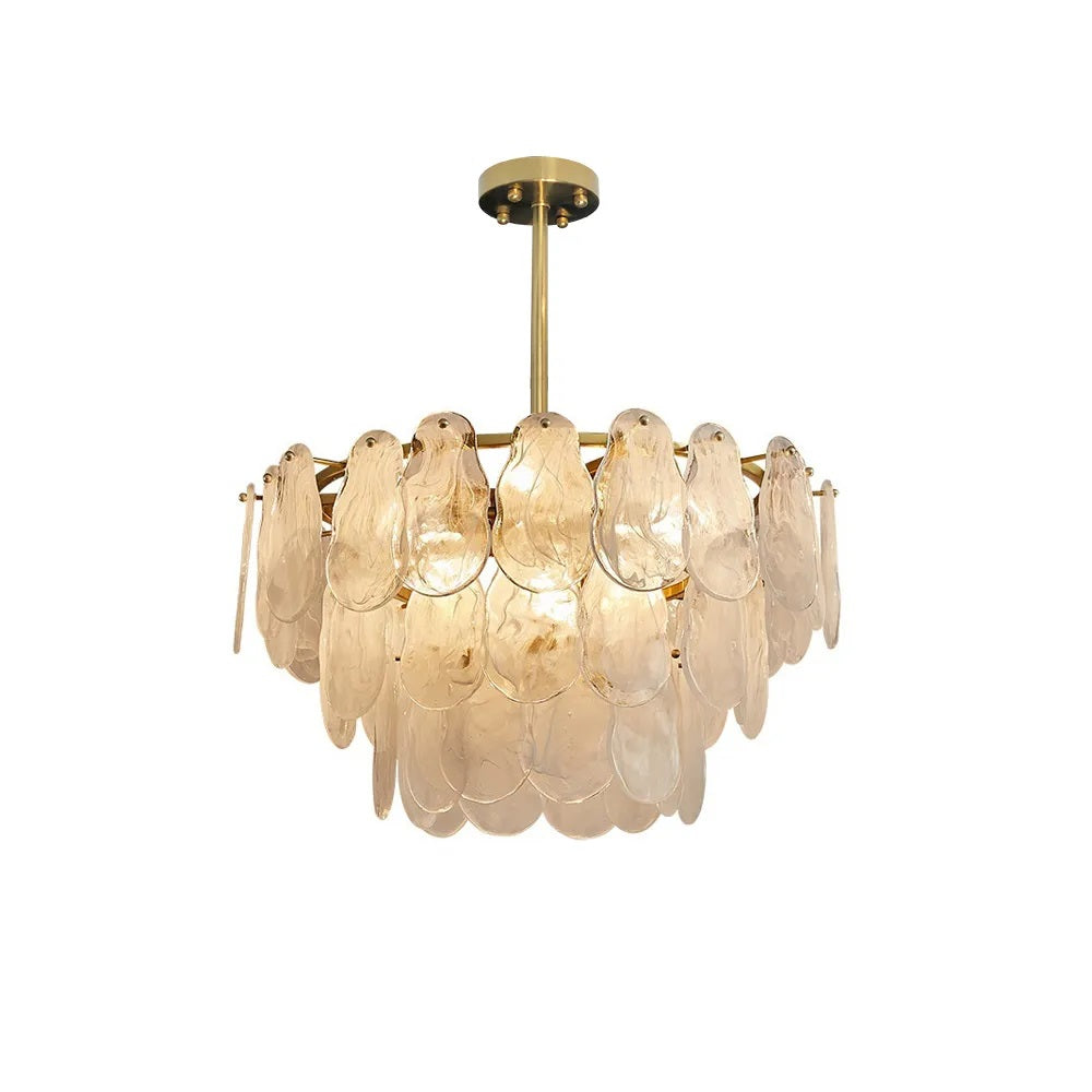 Tiered Cloud Glass Adjustable Chandelier