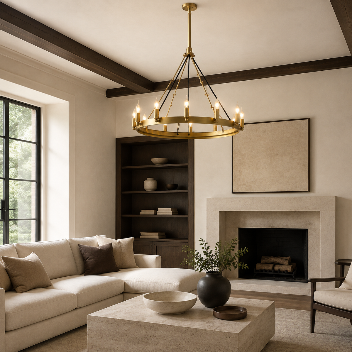 cominv vintage candelabra round chandelier living room
