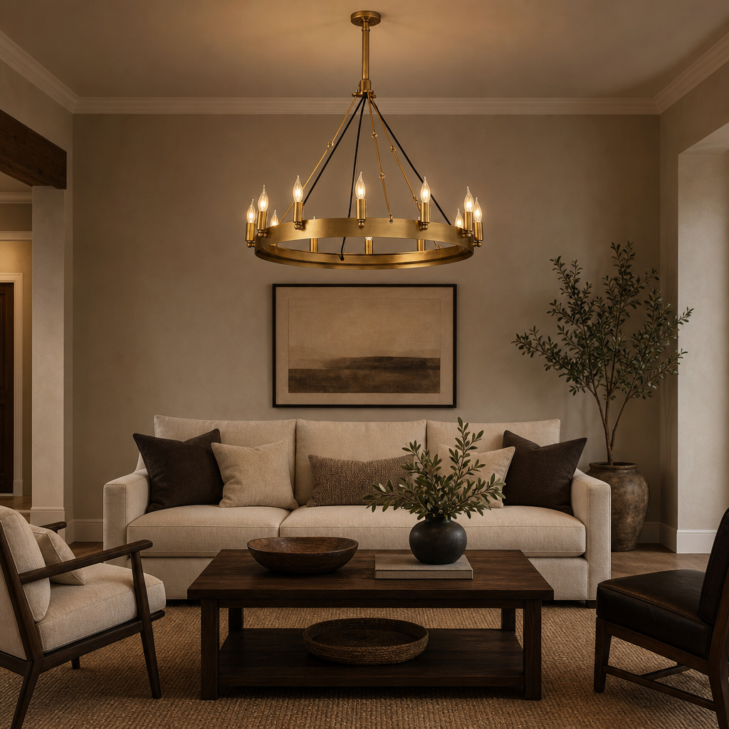 cominv vintage candelabra round chandelier living room