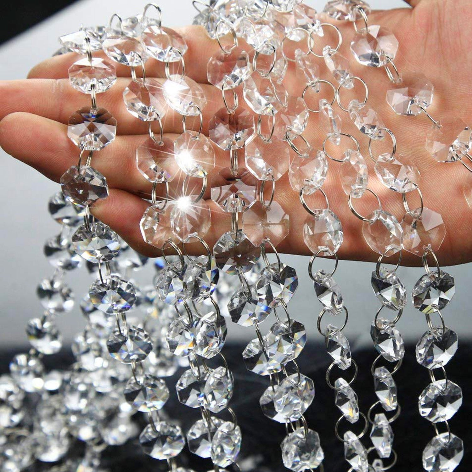 Clear Crystal Beads - DIY Craft Jewelry Decoration - details