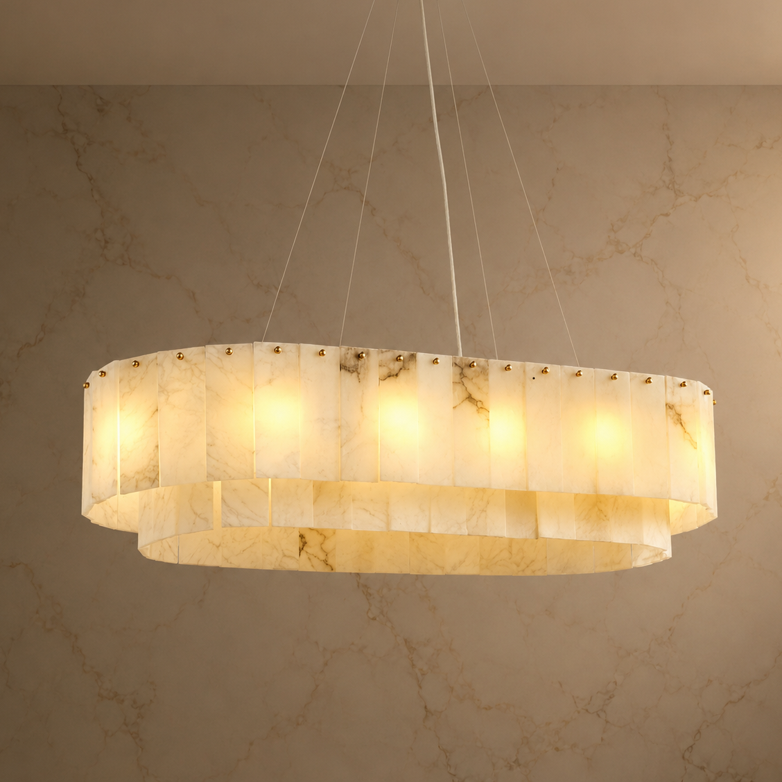 Aethel Alabaster Linear Chandelier