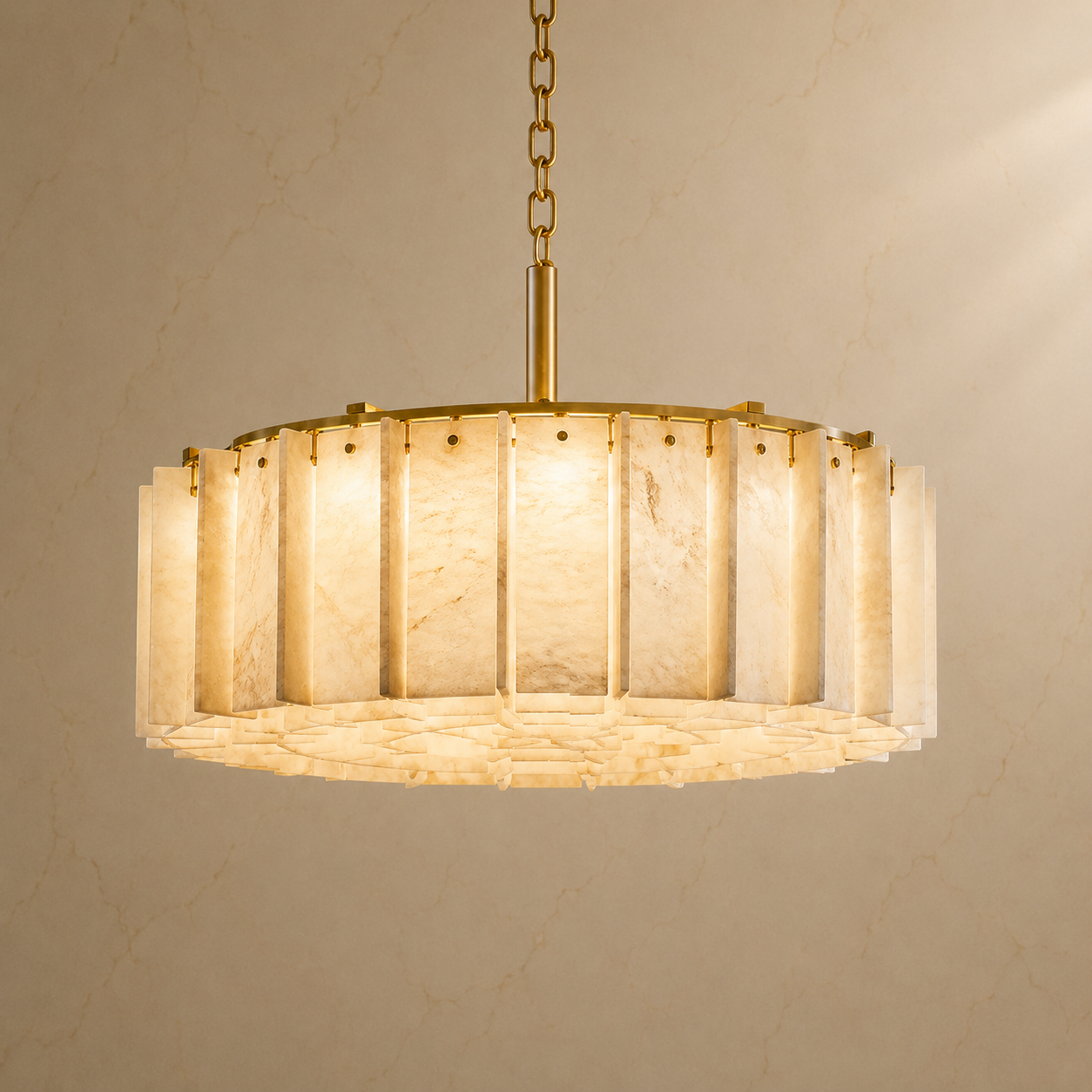 Aurem Alabaster Round Chandelier