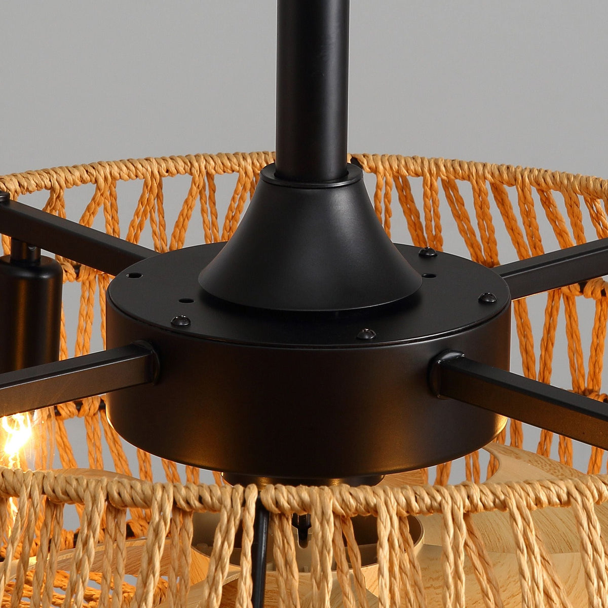 Solid wood blades with smooth finish, curved aerodynamic design, quiet performance | CARRA HOME