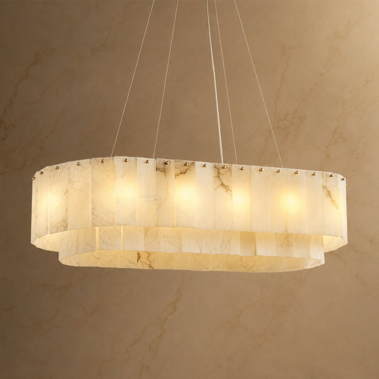 Aethel Alabaster Linear Chandelier