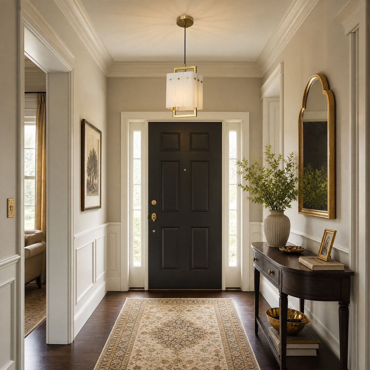 althea-modern-minimalist-brass-alabaster-box-pendant-light-foyer-entryway-Carra Home