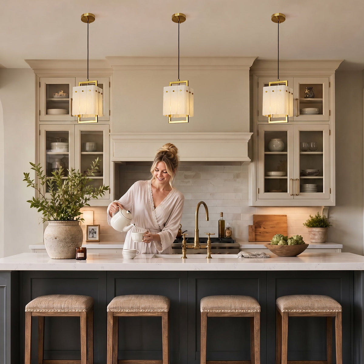 althea-modern-minimalist-brass-alabaster-corridor-kitchen-island-with-desk-Carra Home