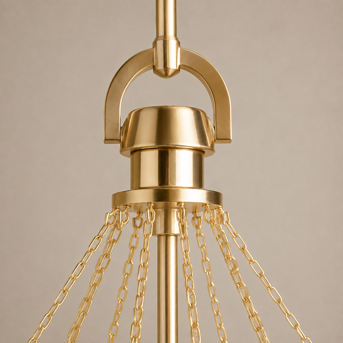 Arlo Opal Glass Cluster Chandelier gold body detail