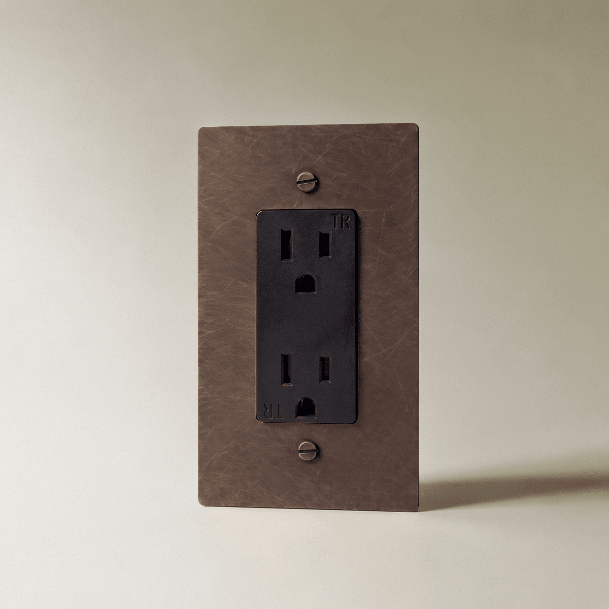 Aurex Vintage Brass with Patina 1 Gang Standard Wall Outlet - CARRA HOME