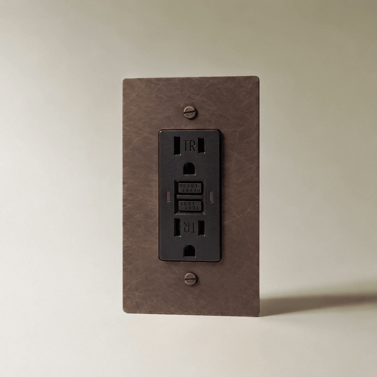 Aurex Vintage Brass with Patina 1 Gang GFCI Wall Outlet - CARRA HOME
