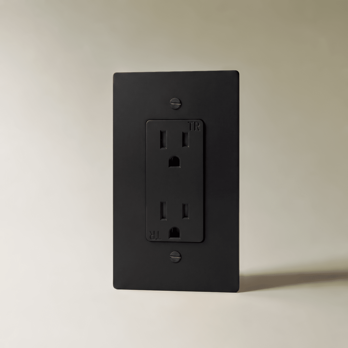 Aurex Night Black 1 Gang Standard Wall Outlet - CARRA HOME