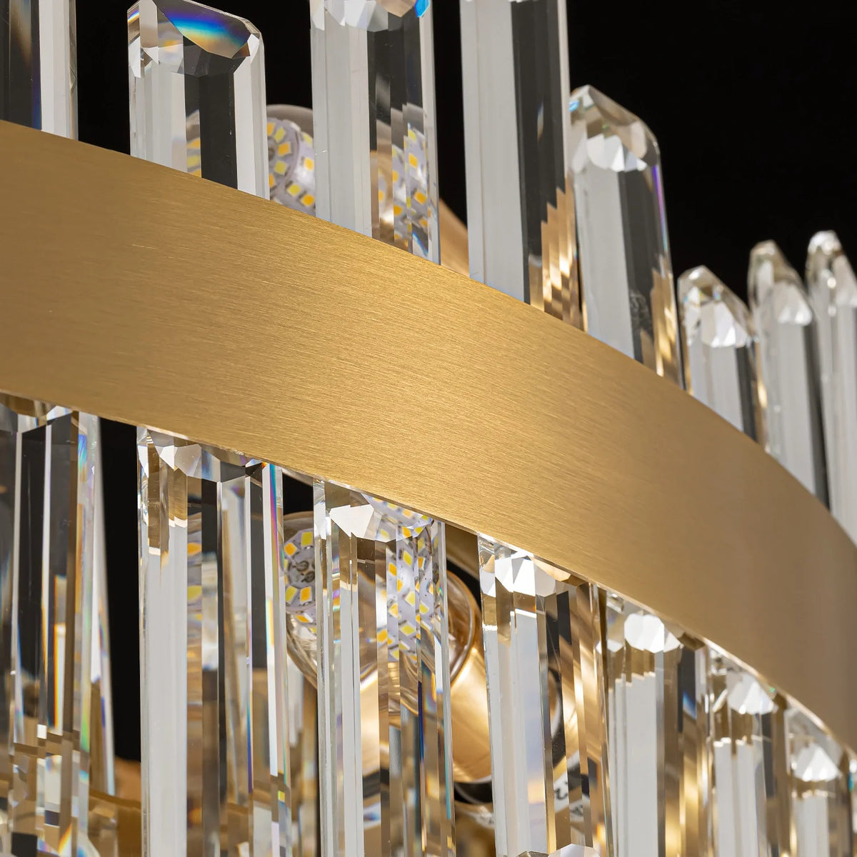 sturdy-frame-of-aurum-luxury-layered-gold-crystal-chandelier-ch470-Carra Home-lighting
