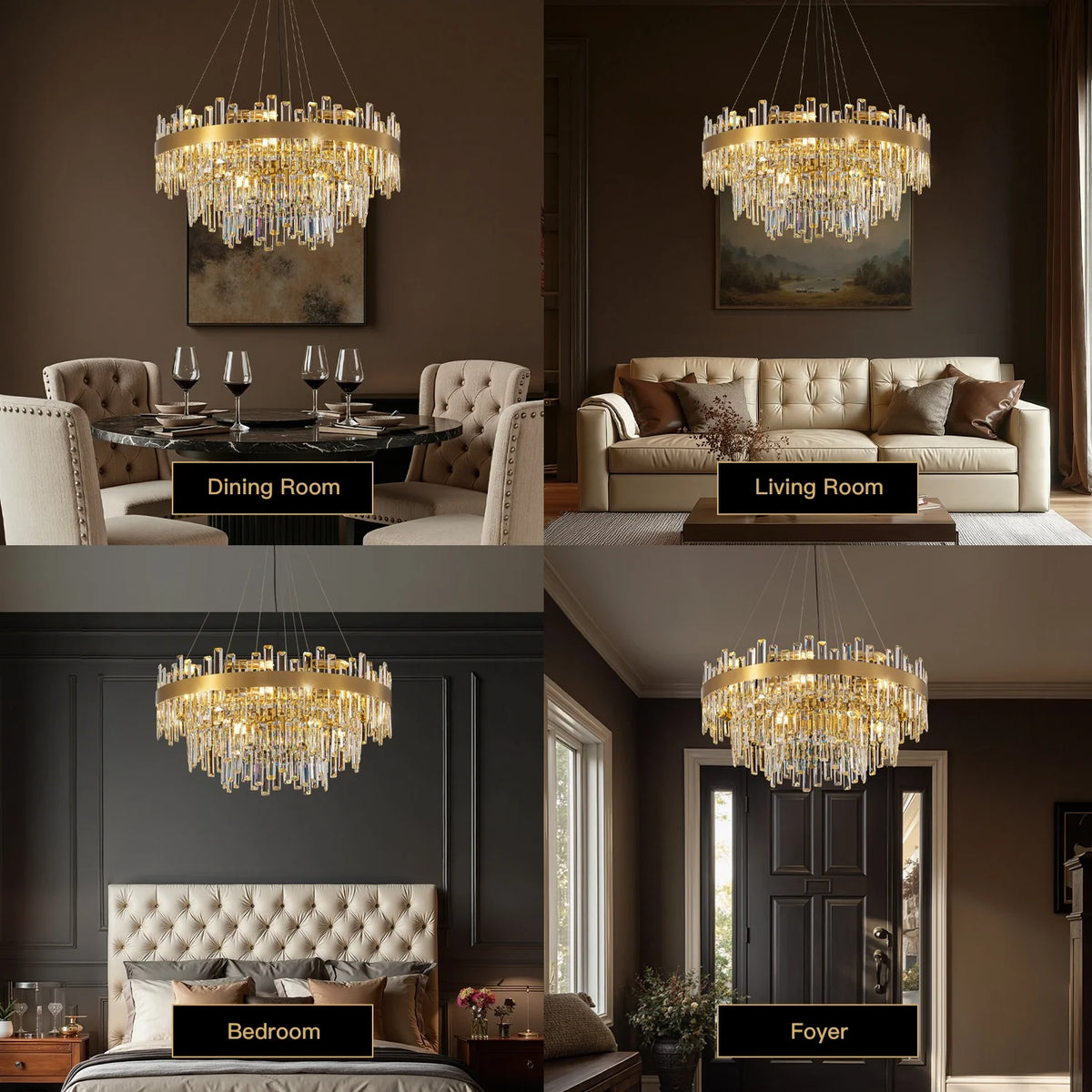 aurum-luxury-layered-gold-crystal-chandelier-in-different-rooms-ch470-Carra Home-lighting