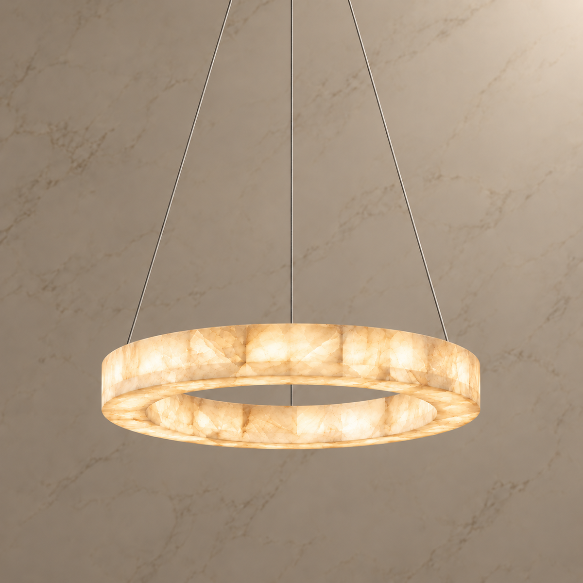 aveline alabaster ring chandelier gold 80cm light on