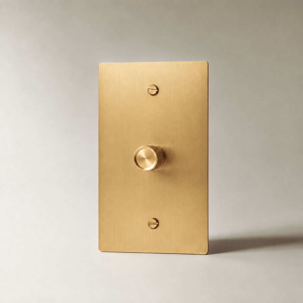 Brass Rotary Dimmer Switch, Brass 1 Gang product view — seamless faceplate | CARRA HOME