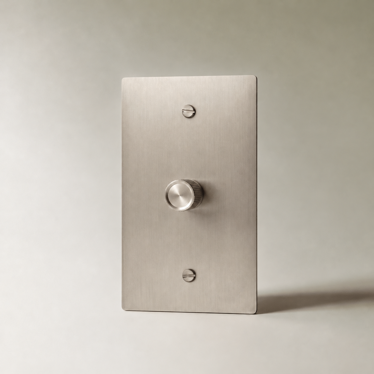 Brass Rotary Dimmer Switch, Stainless Steel 1 Gang product view — seamless faceplate | CARRA HOME
