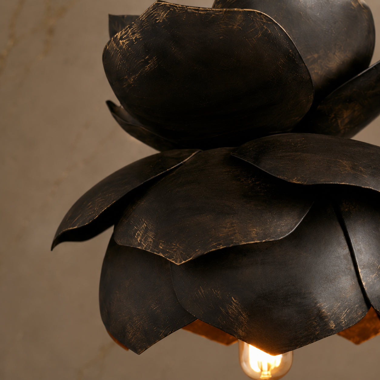 Camellia Metal Flower Pendant