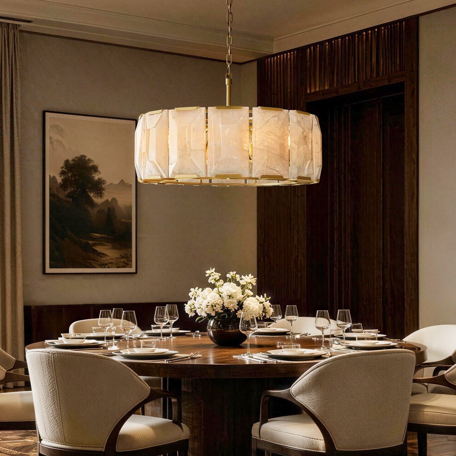 celestique-modern-luxury-alabaster-drum-pendant-chandelier-dining-room-carra-home