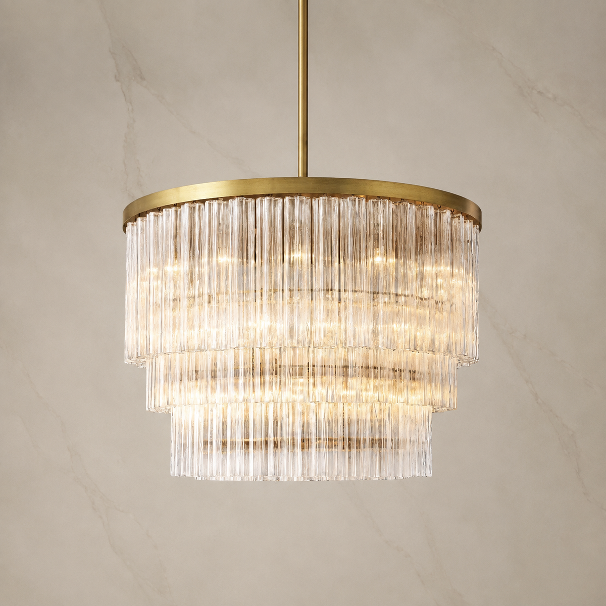 Ciello Crystal Three-Tier Round Chandelier 3