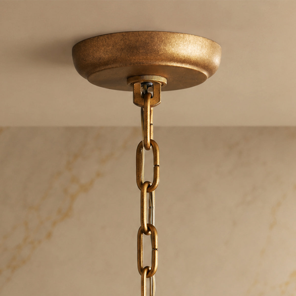 Clarion Crystal Round Chandelier material and construction detail