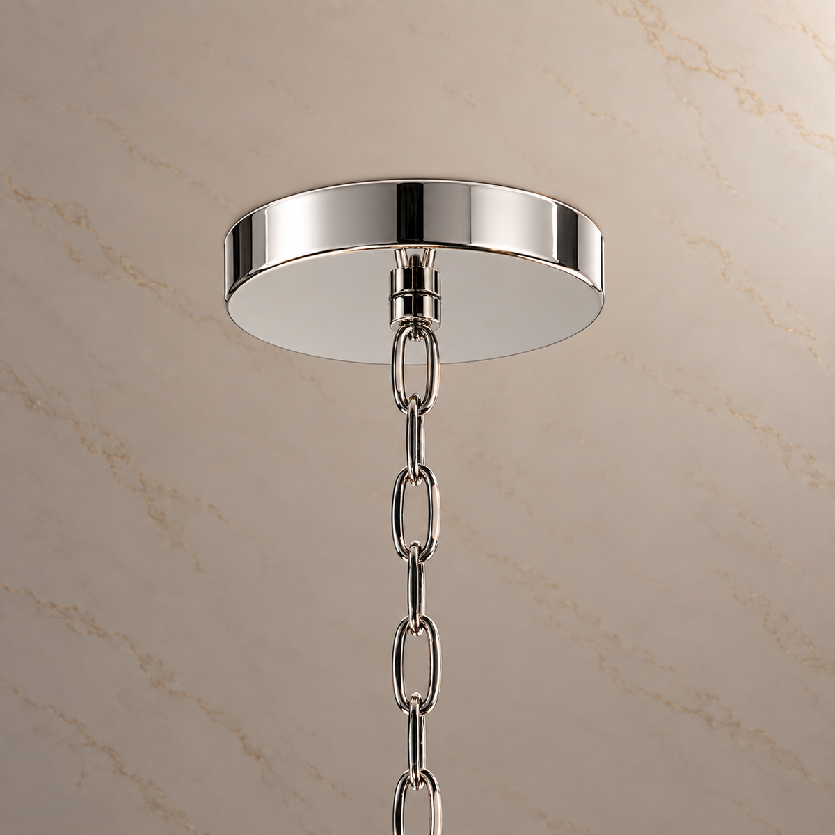 clear glass curved petal tiered chandelier ceiling canopy detail