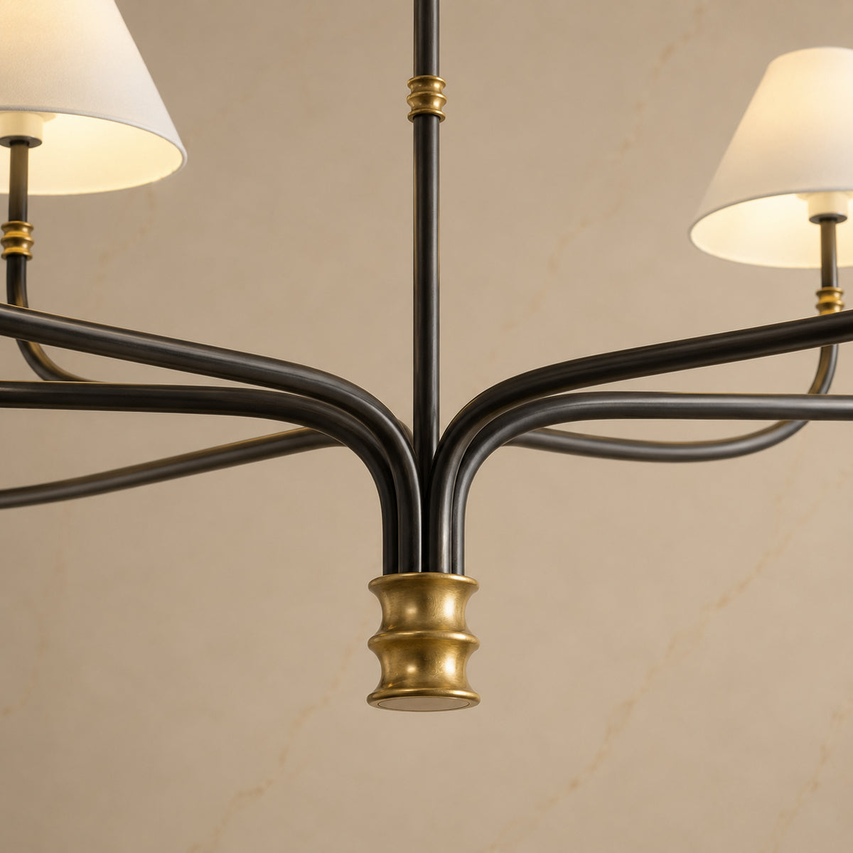 Collins Metal Round Chandelier material and construction detail