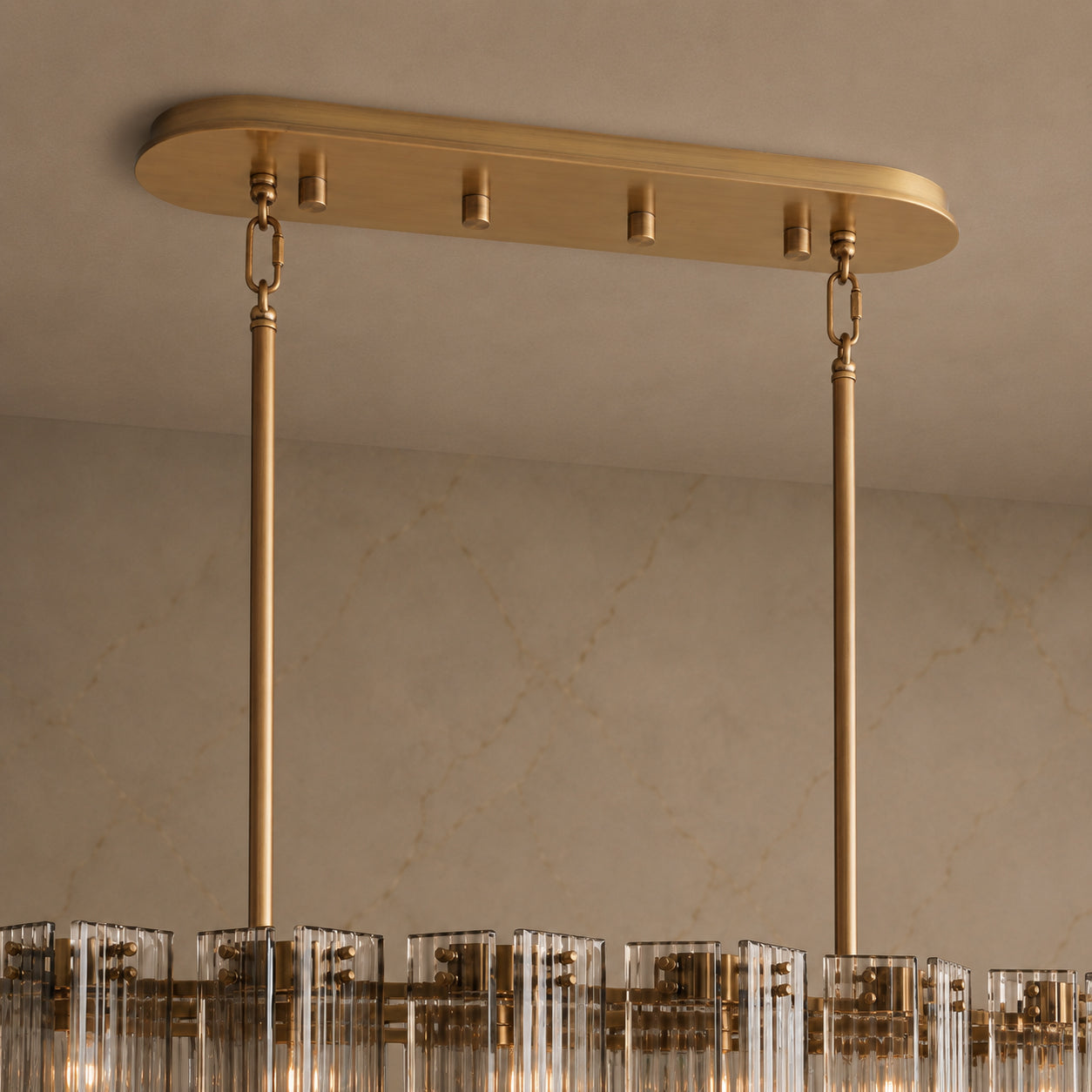Delsie Glass Oval Chandelier