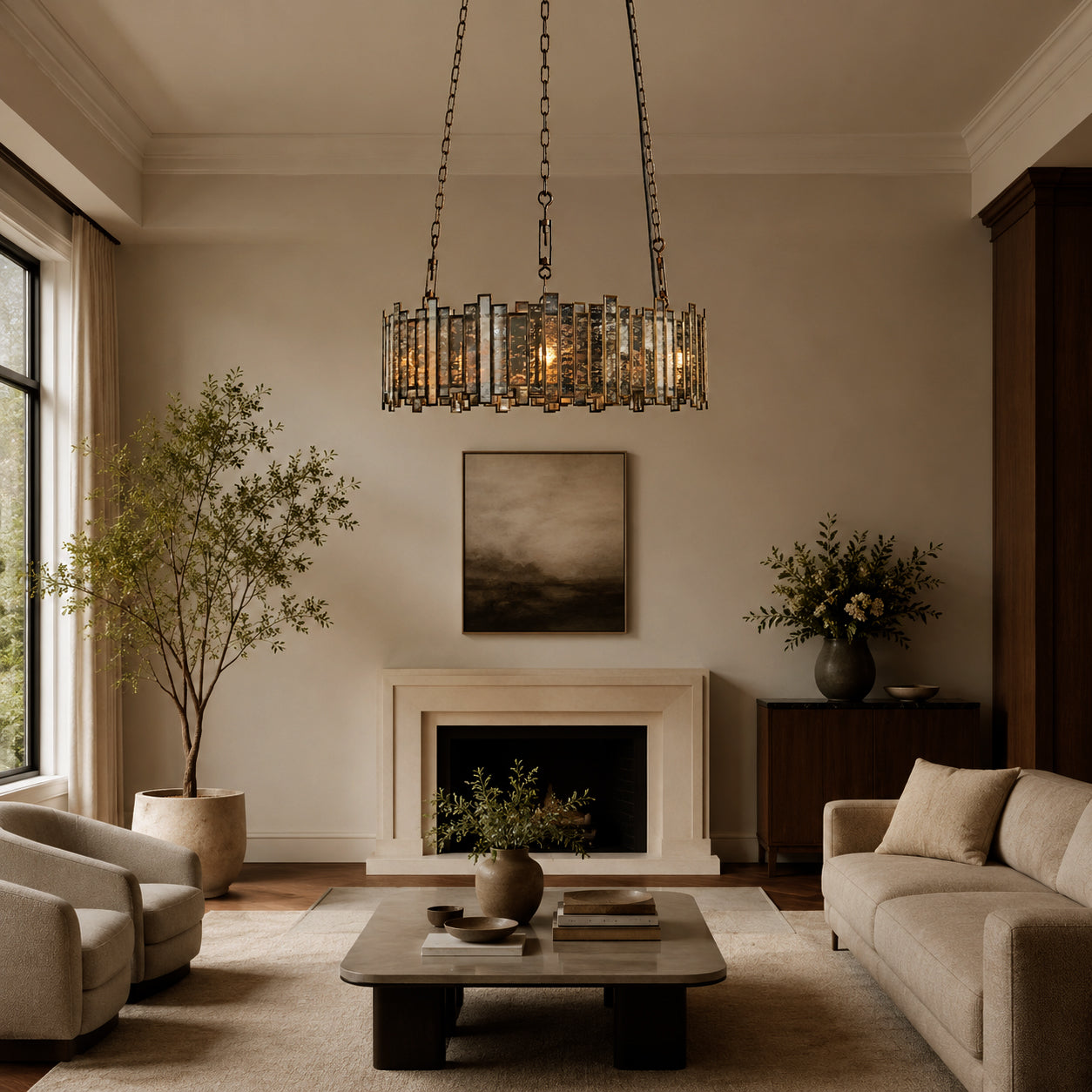 Laila round chandelier foyer entryway – Carra Home