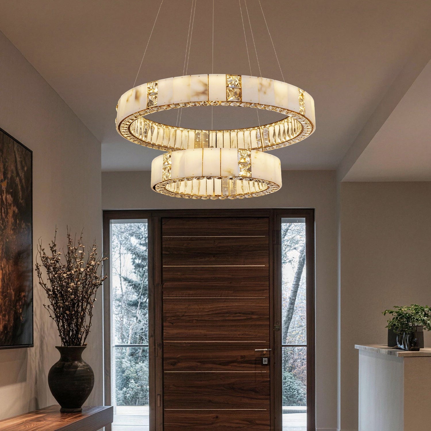 lumaire-2-tier-alabaster-crystal-ring-chandelier-carra-home