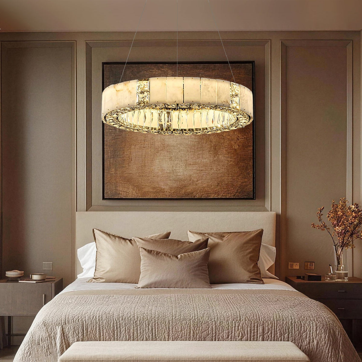 Lumaire Alabaster Ring Chandelier product view 08