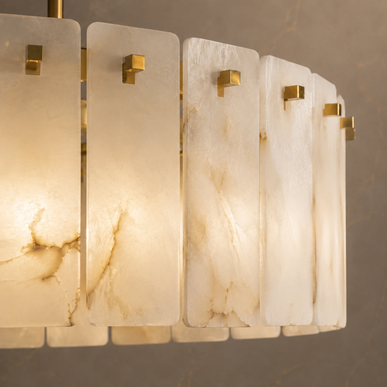 Lunareth Alabaster Drum Chandelier