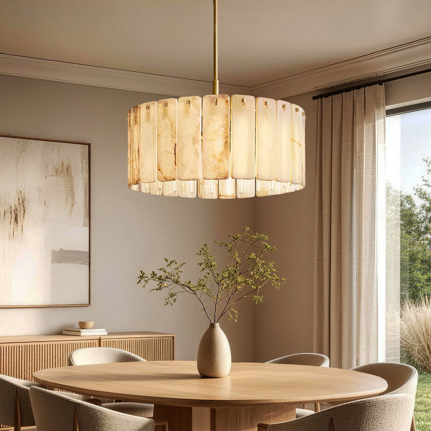 lunareth-modern-luxury-gold-alabaster-drum-chandelier-dining-room-carra-home