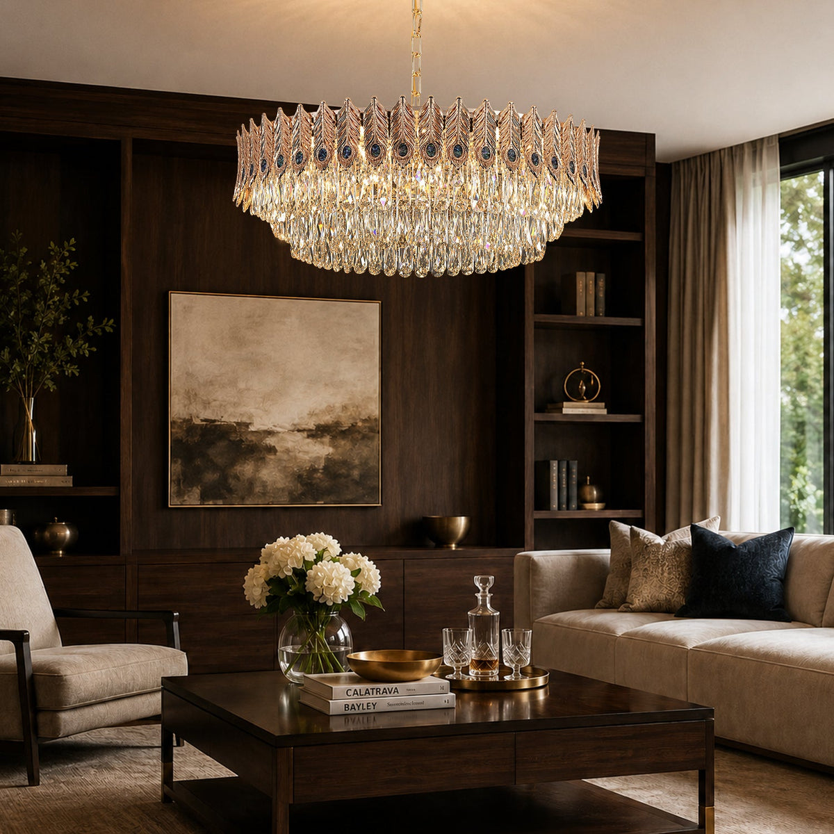 lunavia-modern-luxury-gold-crystal-leaf-ring-chandelier-living-room-Carra Home-lighting
