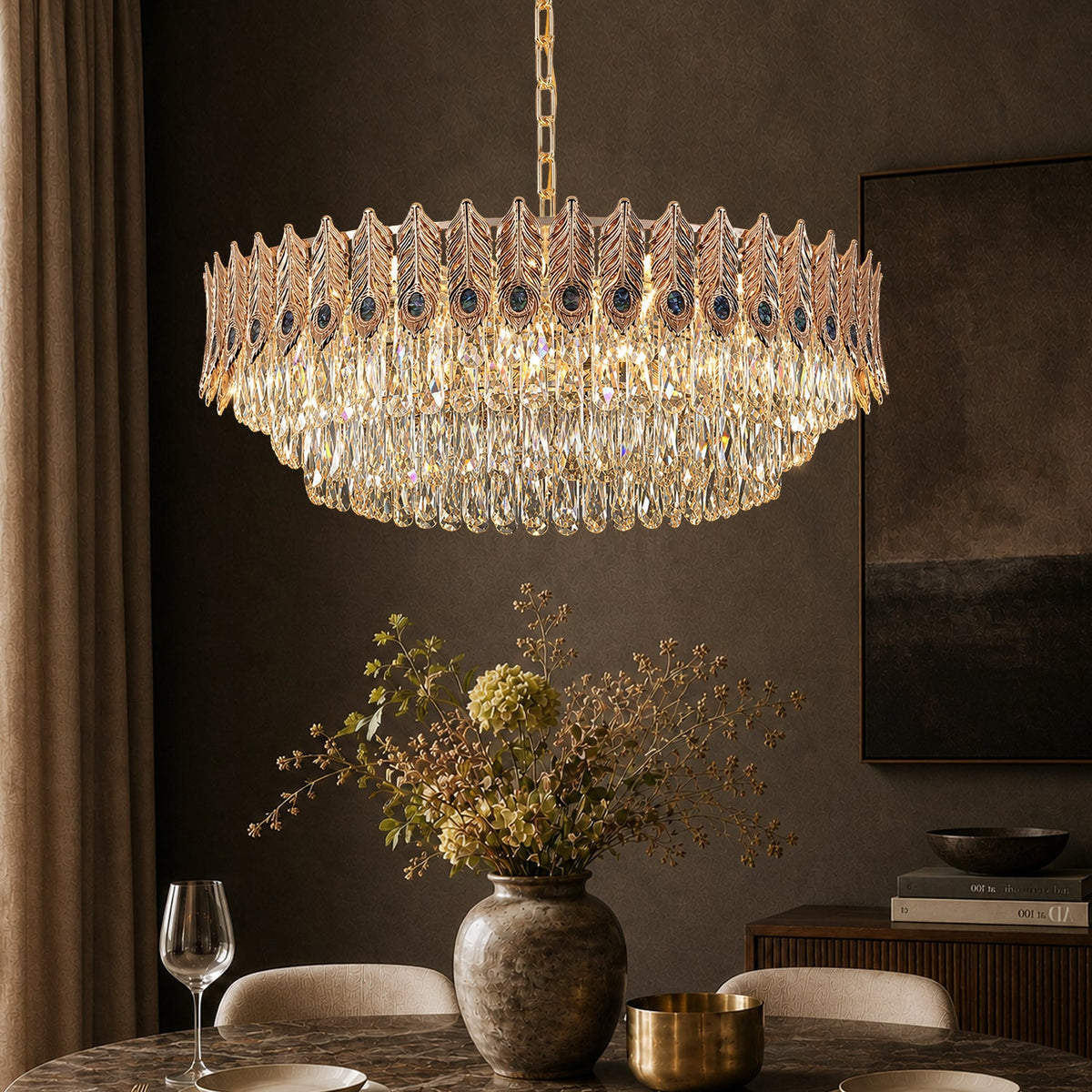 lunavia-modern-luxury-gold-crystal-leaf-ring-chandelier-Carra Home-lighting