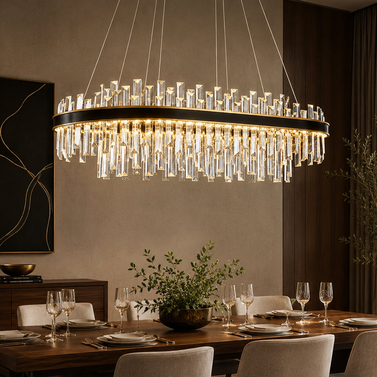 luxury-rectangular-black-crystal-chandelier-Carra Home-lighting