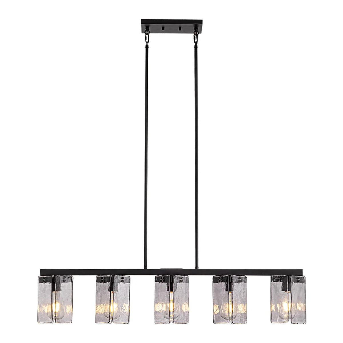 minimalist-smoked-glass-linear-chandelier-Carra Home-lighting