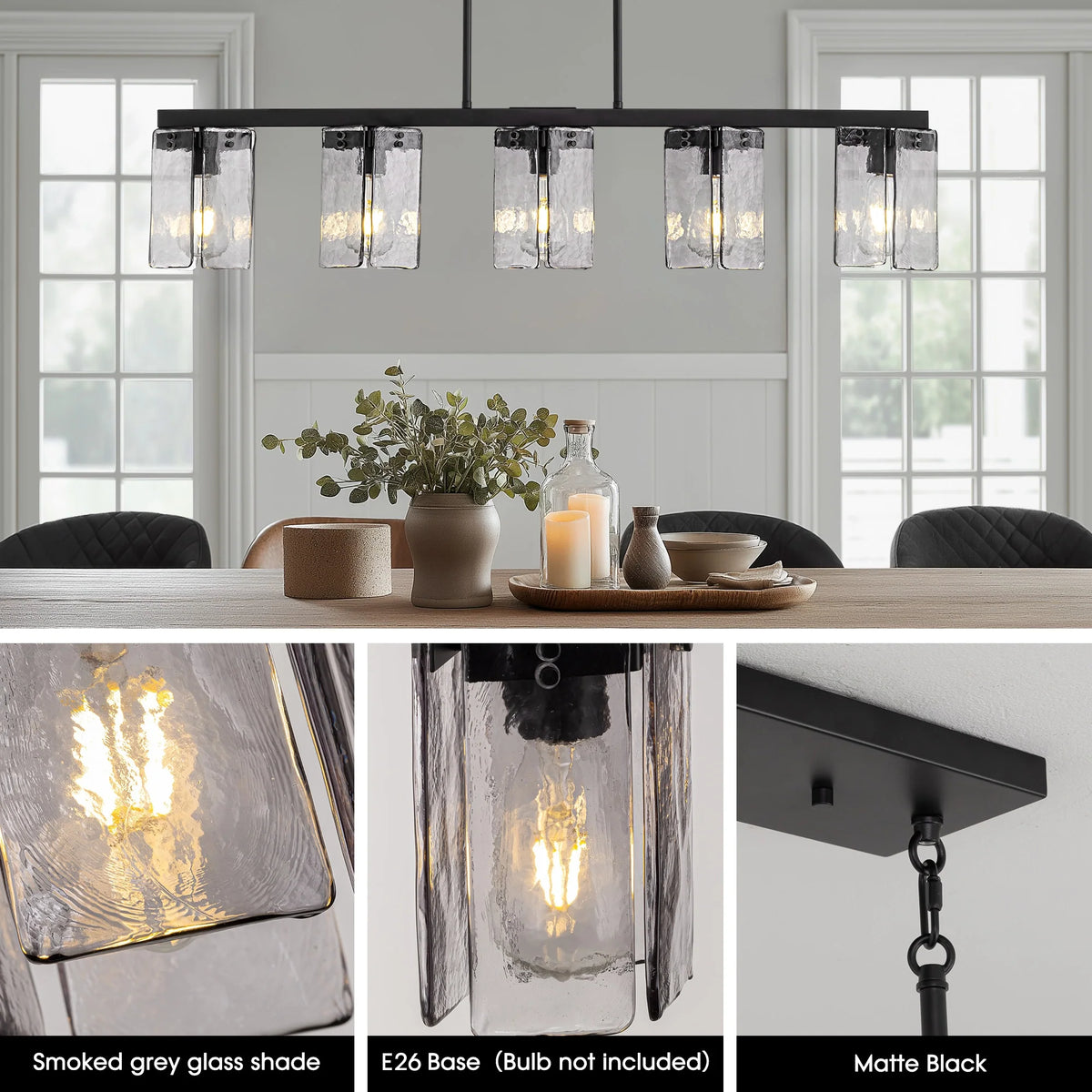 minimalist-smoked-glass-linear-chandelier-Carra Home-lighting