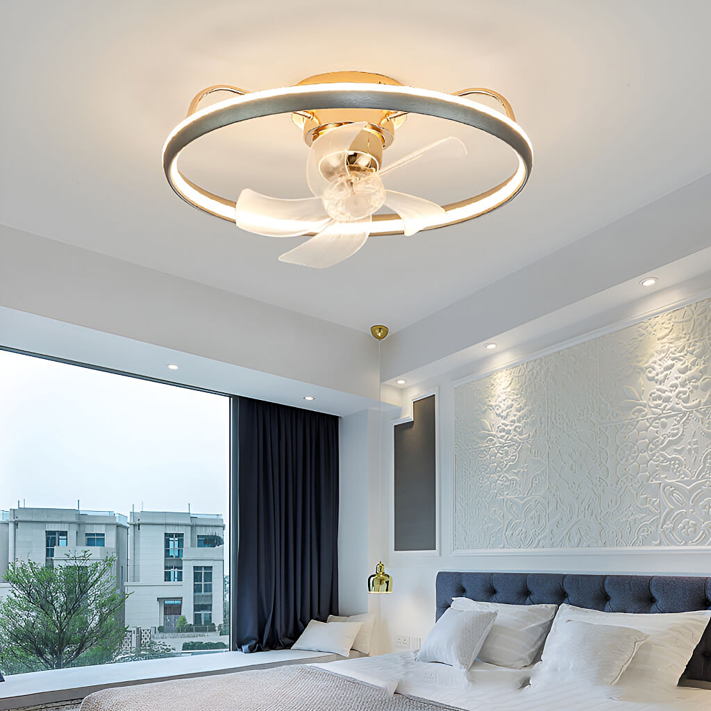 Modern Circular Ceiling Fan Light With Remote Control-bedroom | CARRA HOME Lightin…