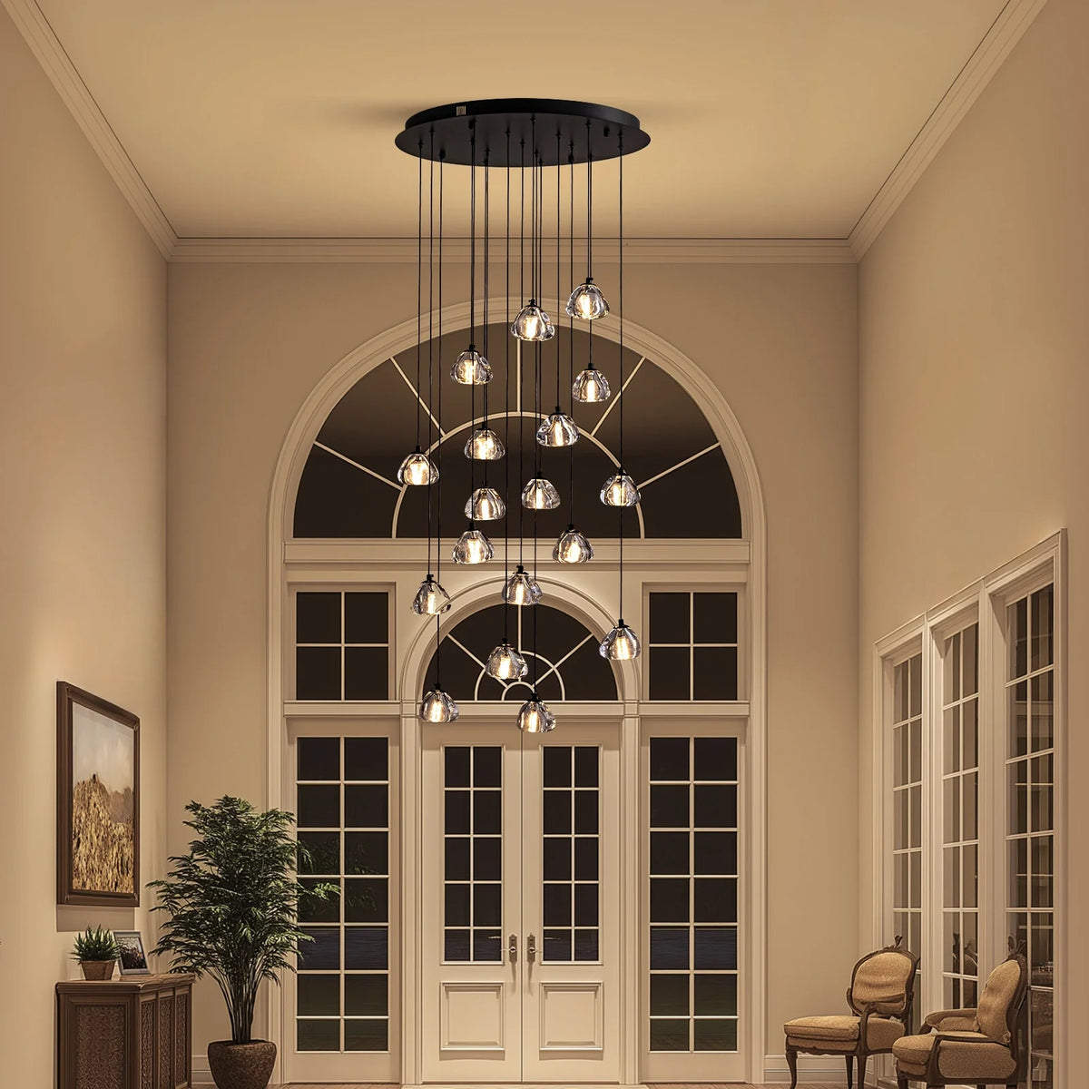 modern-crystal-chandelier-for-high-ceilings-in-foyer-&-living-room-ch484-20260310-Carra Home-lighting