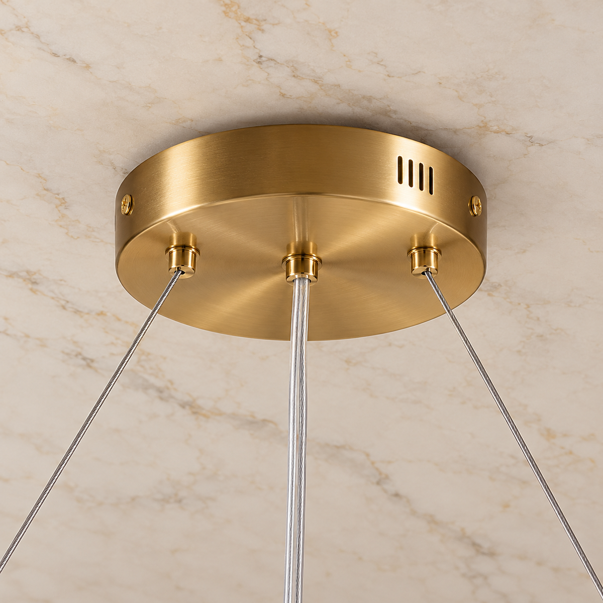 Modern Marble Alabaster Chandeliers canopy detail close-up | CARRA HOME