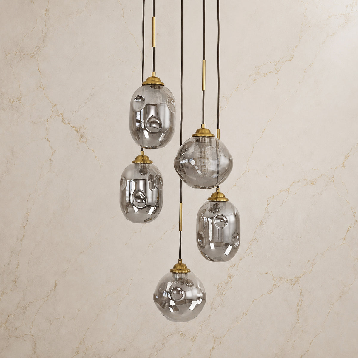 Nova Lava Glass Cascading Chandelier