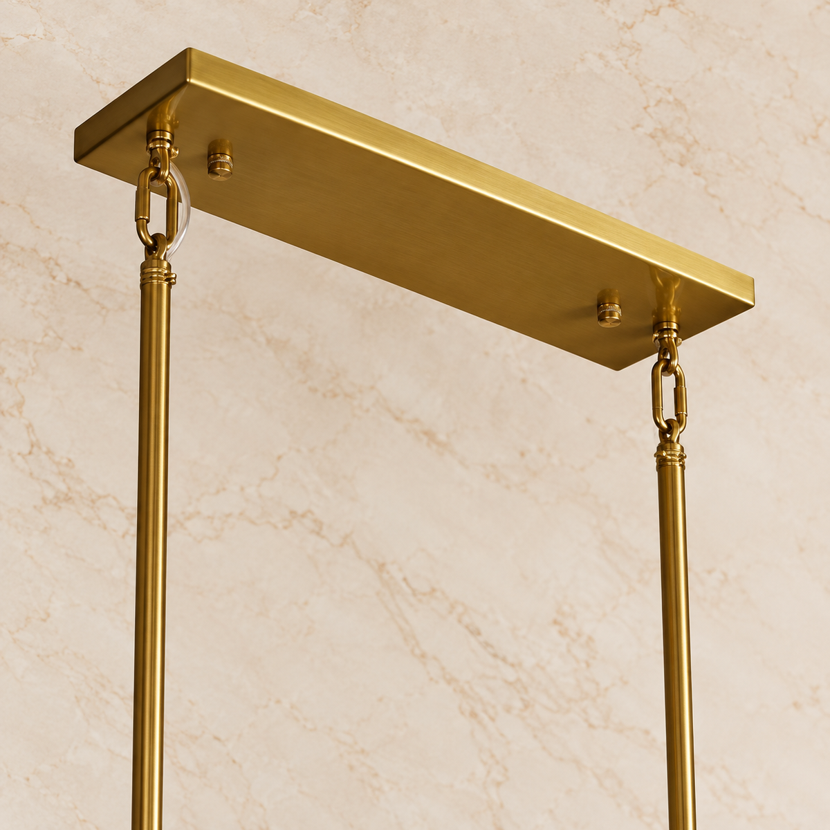 orbelia alabaster globe linear chandelier gold 140cm ceiling canopy detail