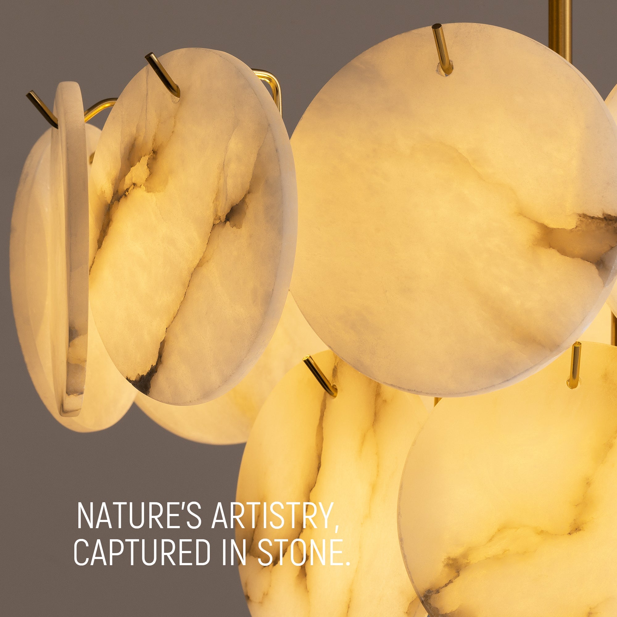 orlisse-modern-luxury-brass-alabaster-double-tier-disc-big-chandelier-light-on-details-carra-home