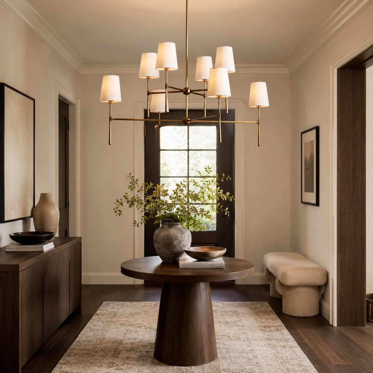 Rhodes 8-head Copper Unique Chandelier