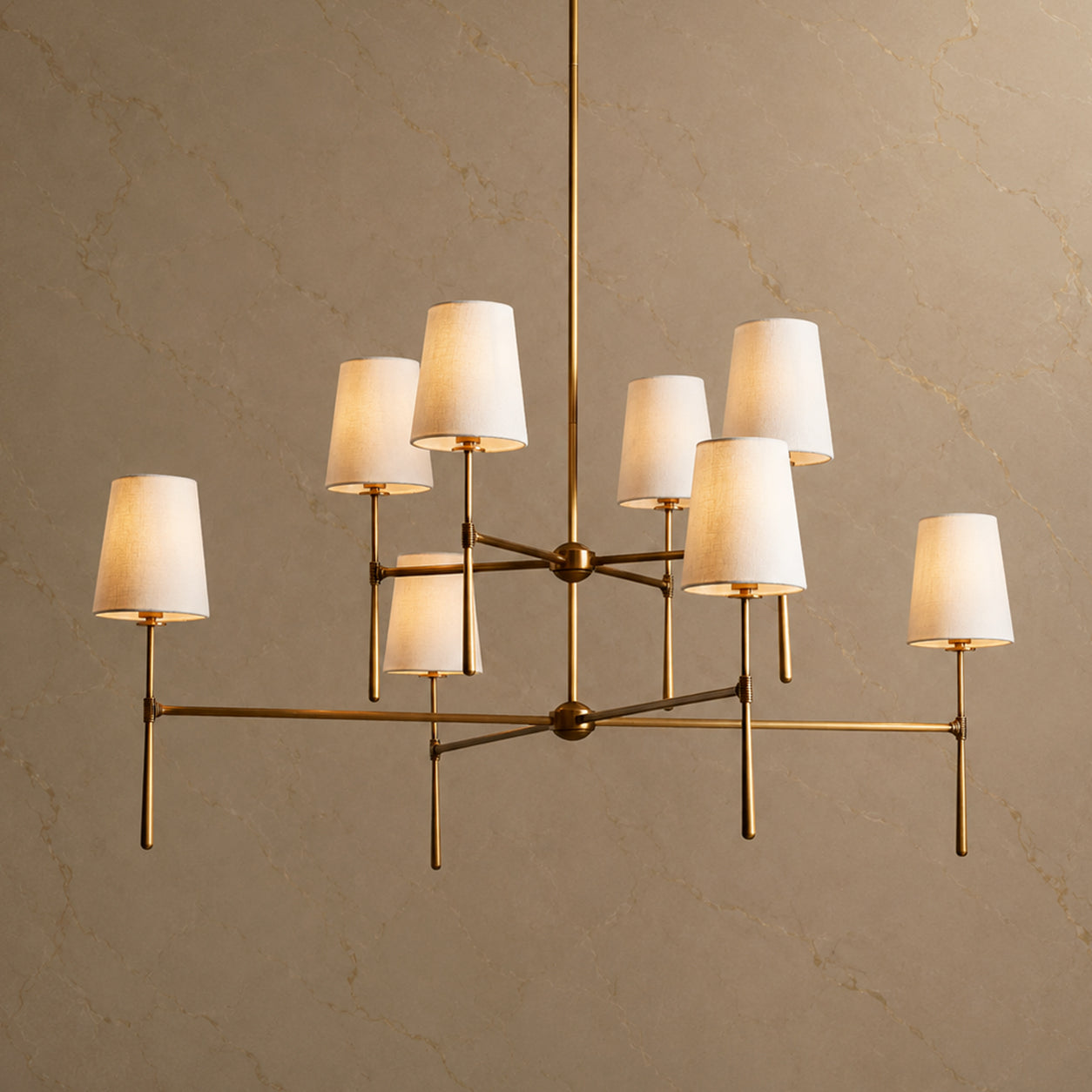 Rhodes 8-head Copper Unique Chandelier