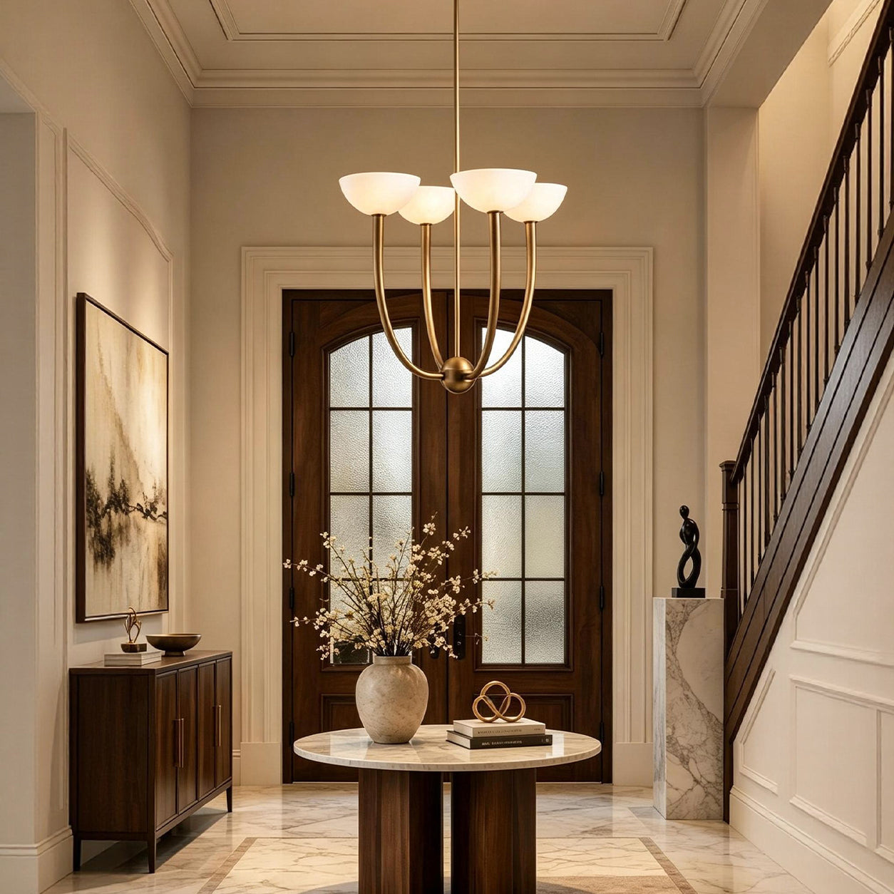Saguaro Brass Unique Chandelier