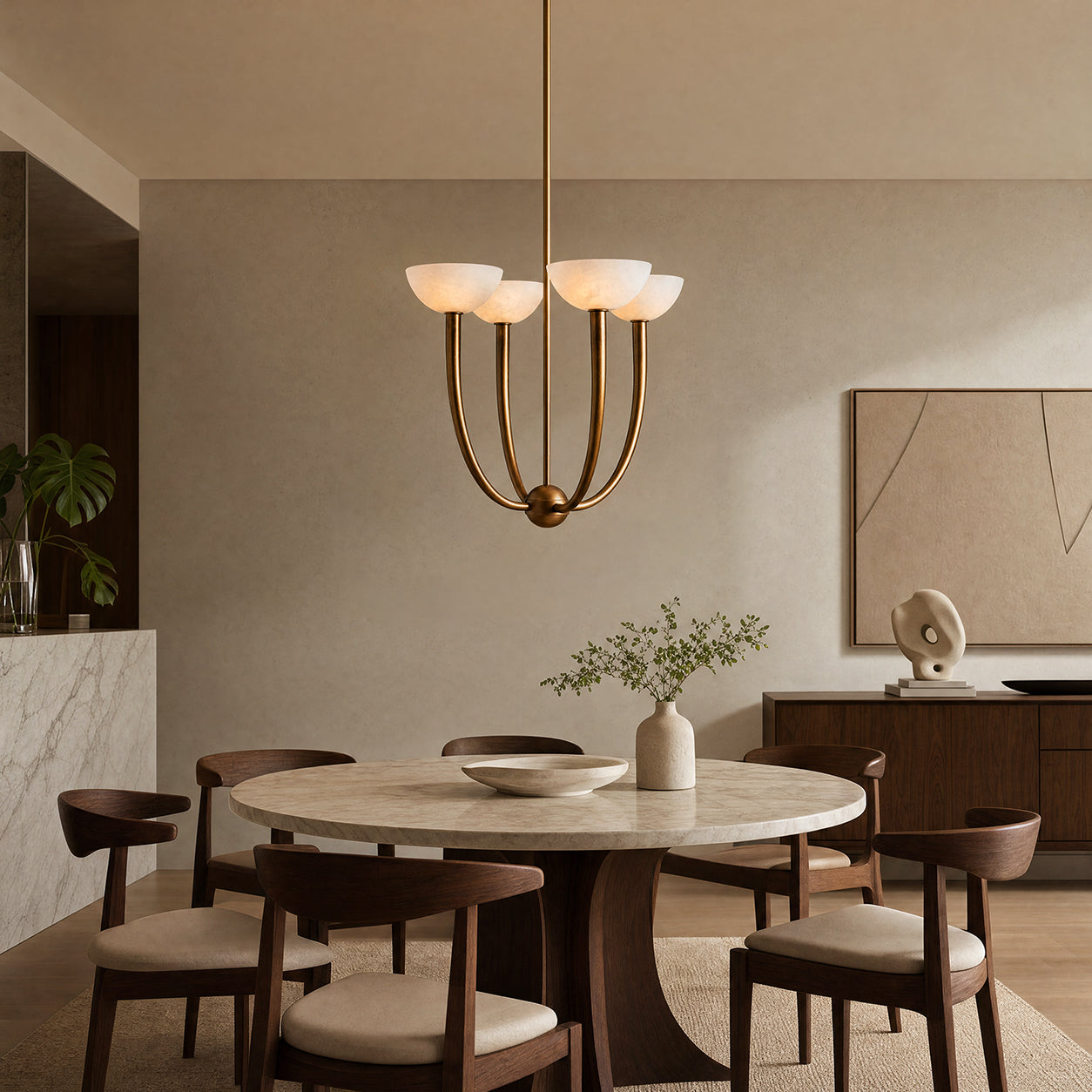 Saguaro Brass Unique Chandelier
