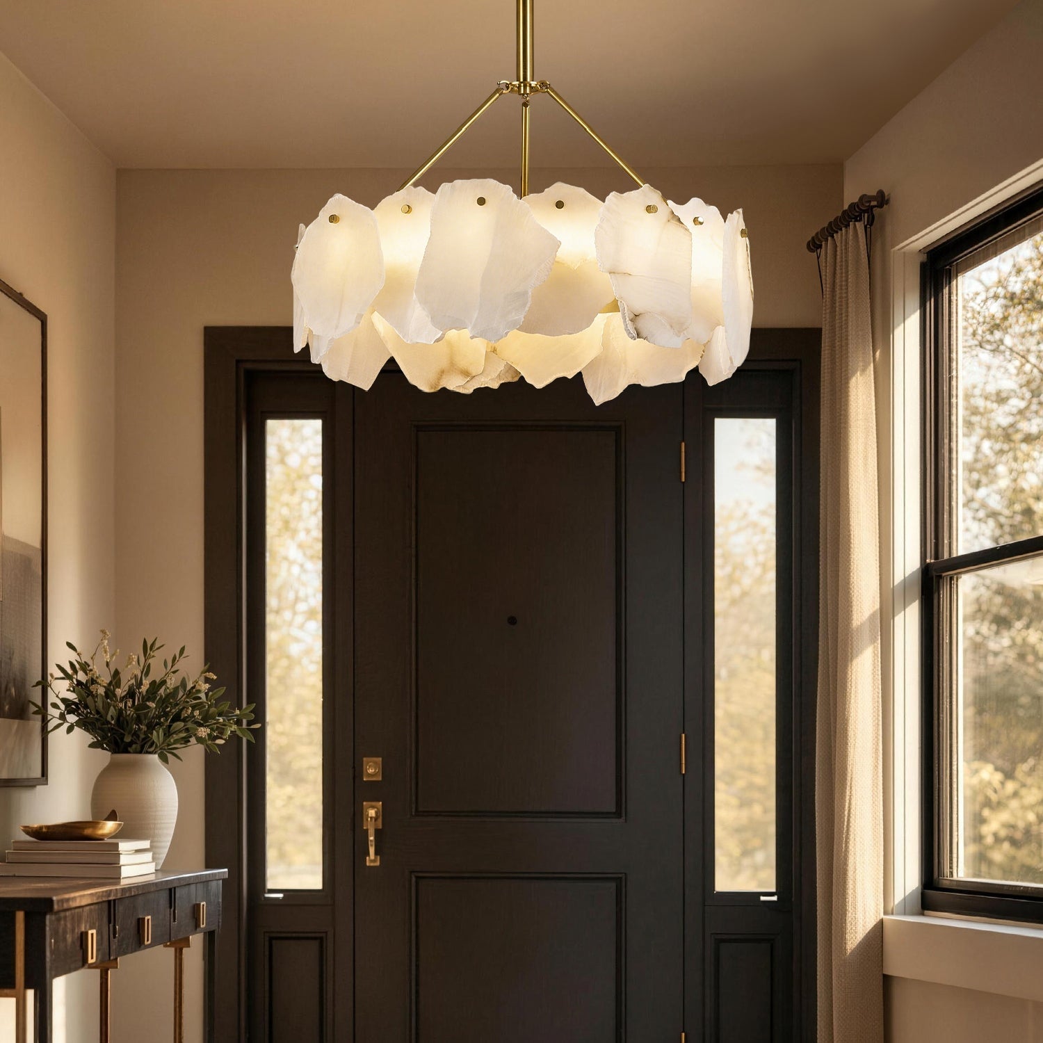 seravelle-modern-organic-gold-alabaster-layered-chandelier-entray-carra-home