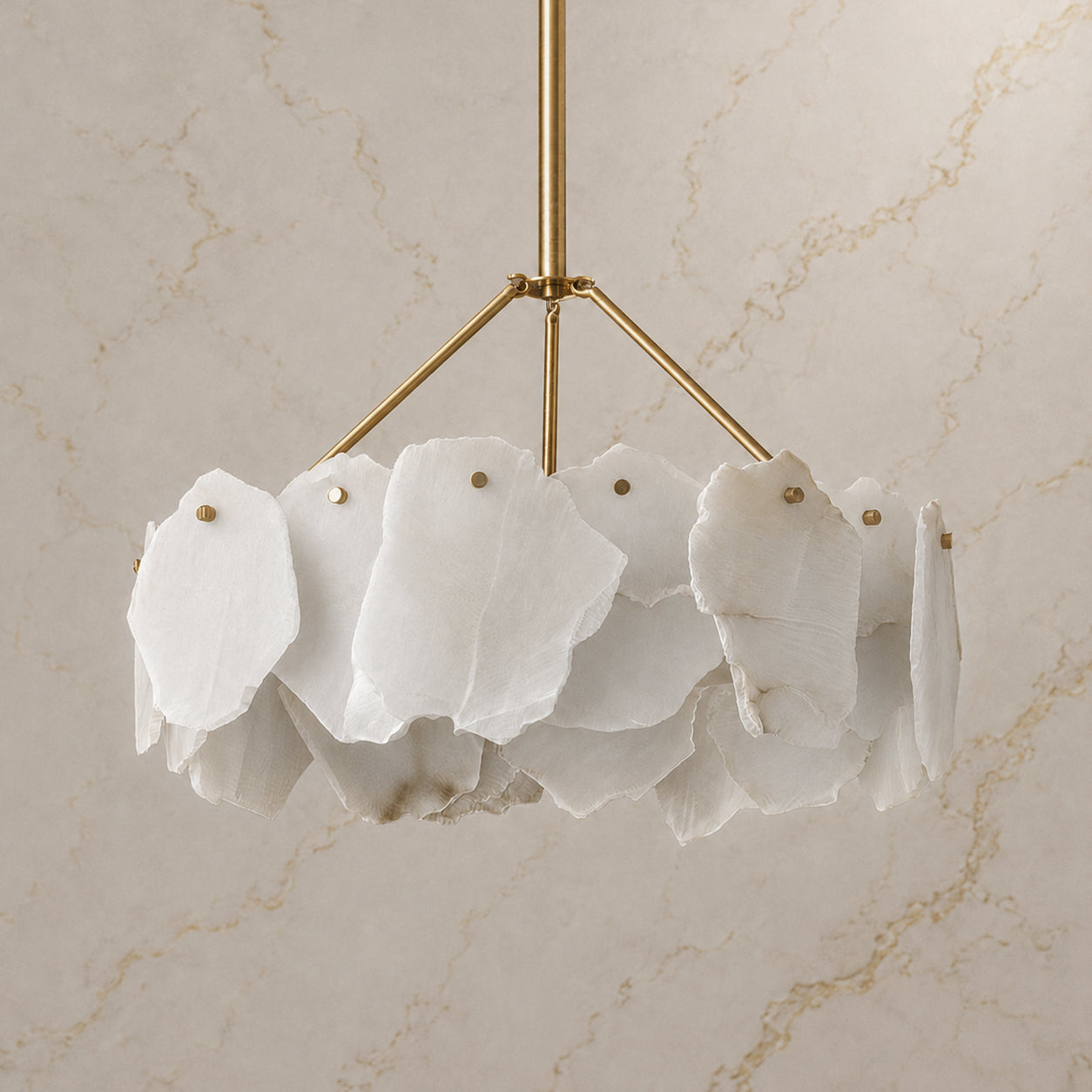 seravelle-modern-organic-gold-alabaster-layered-chandelier-turn-off-carra-home