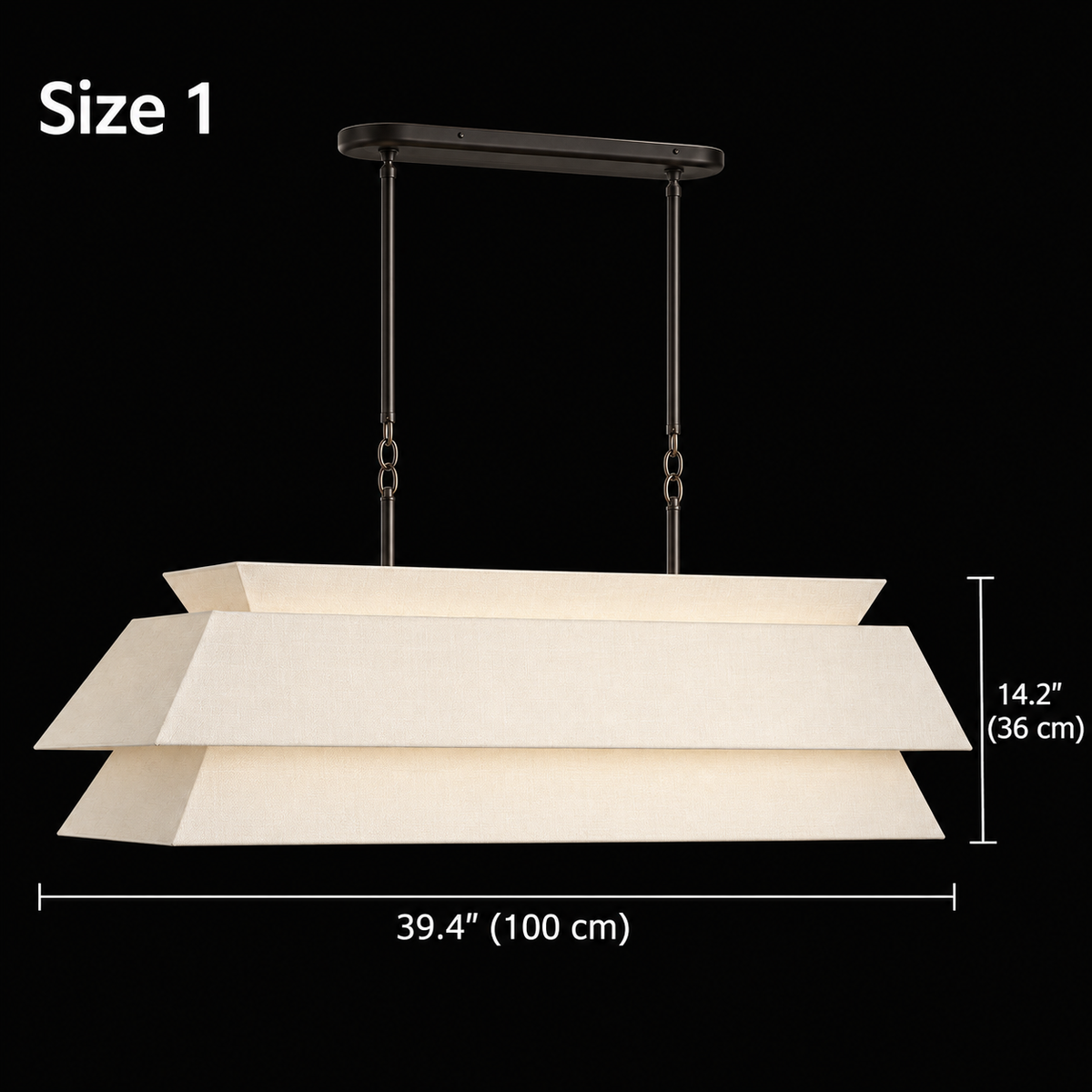 Ainsley Bronze chandelier Size 1, 100 cm body length and 36 cm body height | CARRA HOME